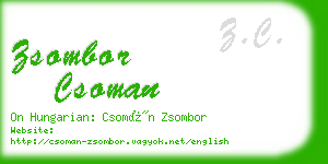 zsombor csoman business card